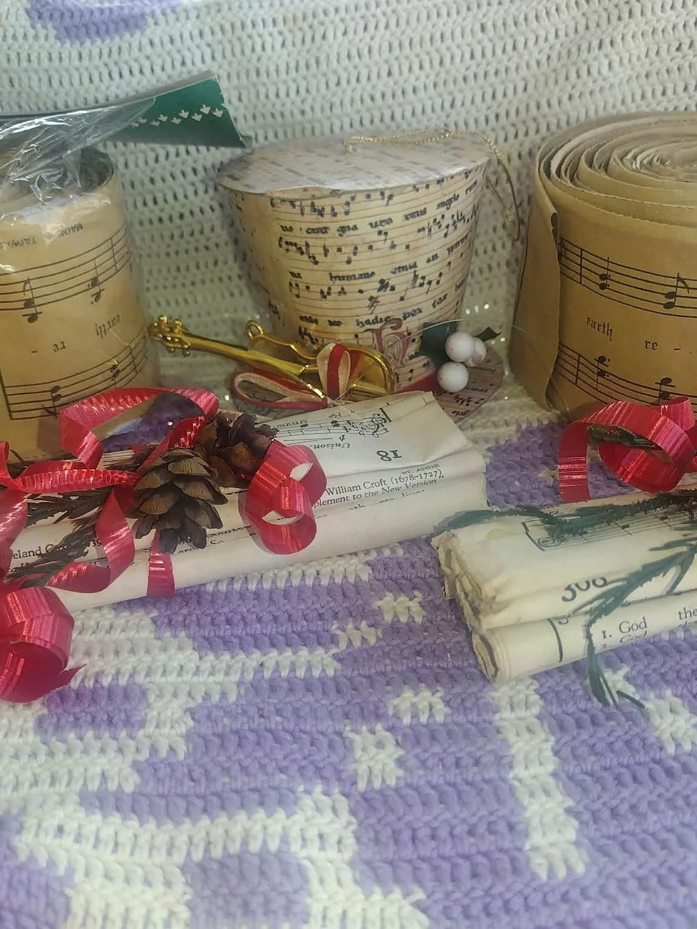 Home Party Wreath Supplies Decorative Music Sheets Ribbon & Decoration Ornament